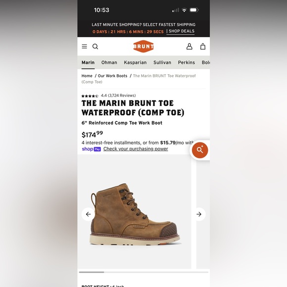 ❄️ NEW!! ❄️ BRUNT Marin Workboot - Picture 11 of 11